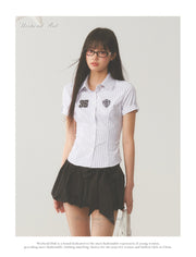 Striped Varsity Blouse Top