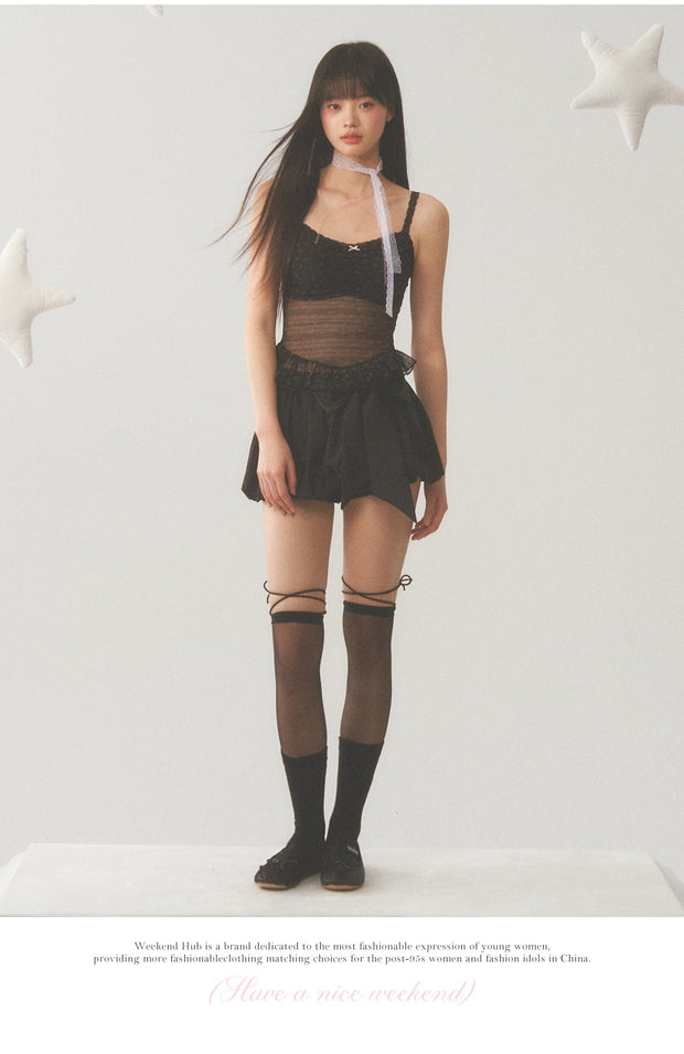 Black Lace Cami Top