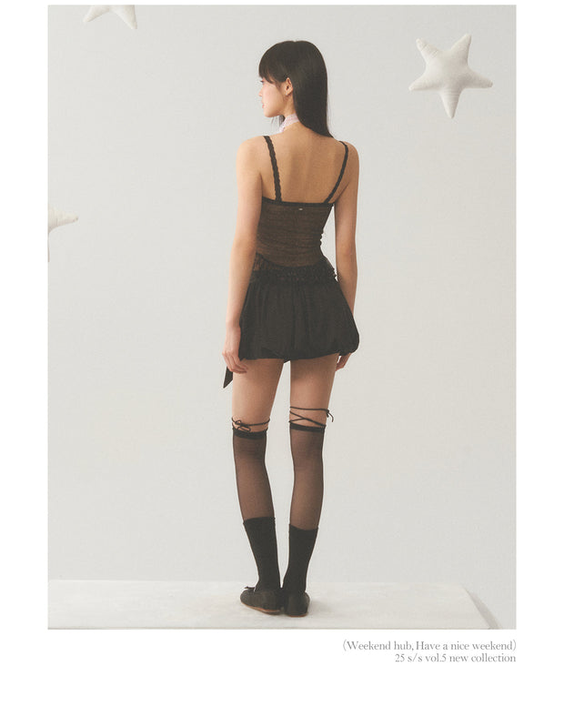 Black Lace Cami Top