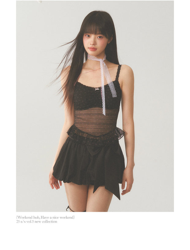 Black Lace Cami Top