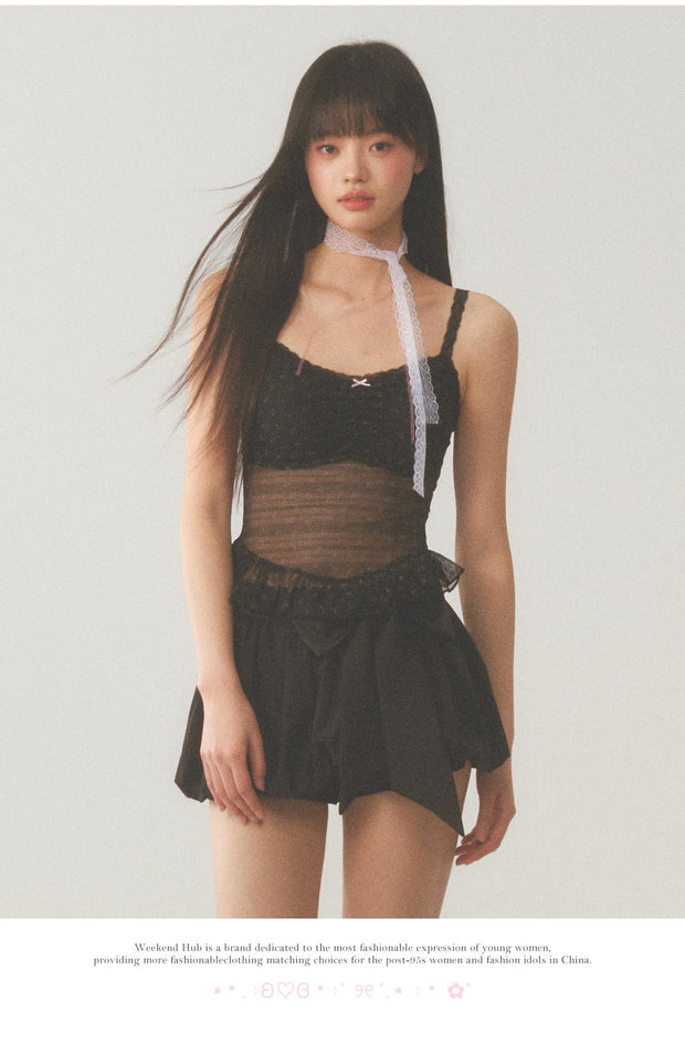 Black Lace Cami Top