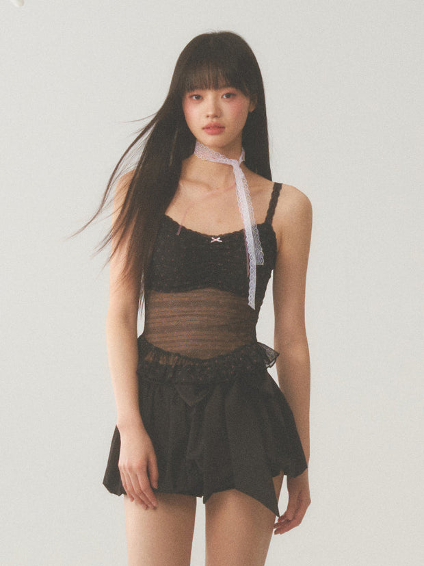 Black Lace Cami Top