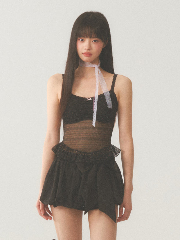 Black Lace Cami Top
