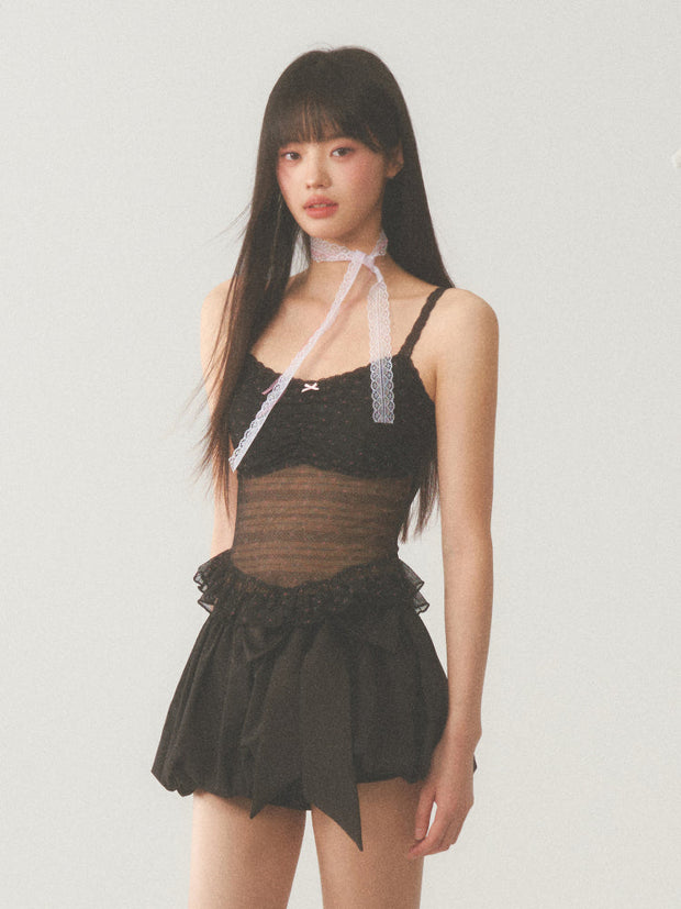 Black Lace Cami Top