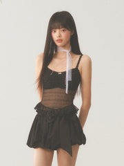 Black Lace Cami Top