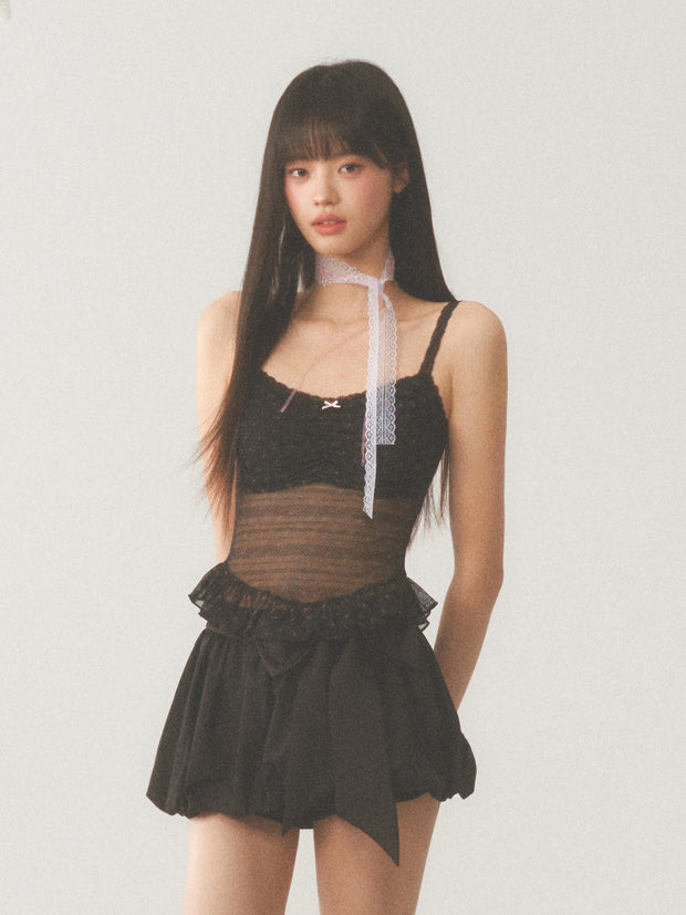 Black Lace Cami Top