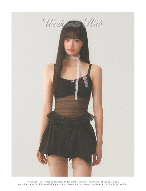 Black Lace Cami Top