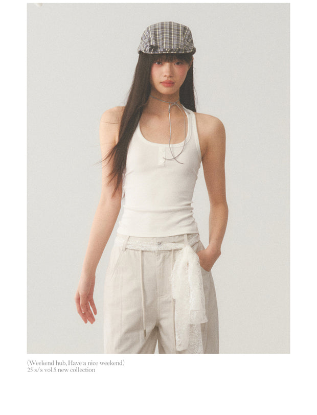 Lace Back Camisole Top