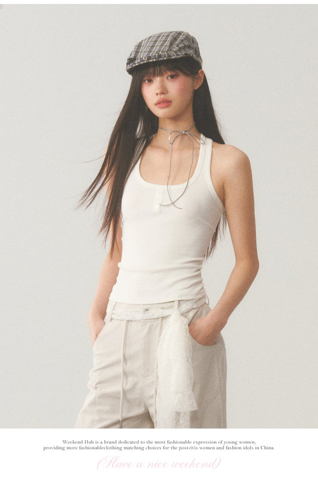 Lace Back Camisole Top