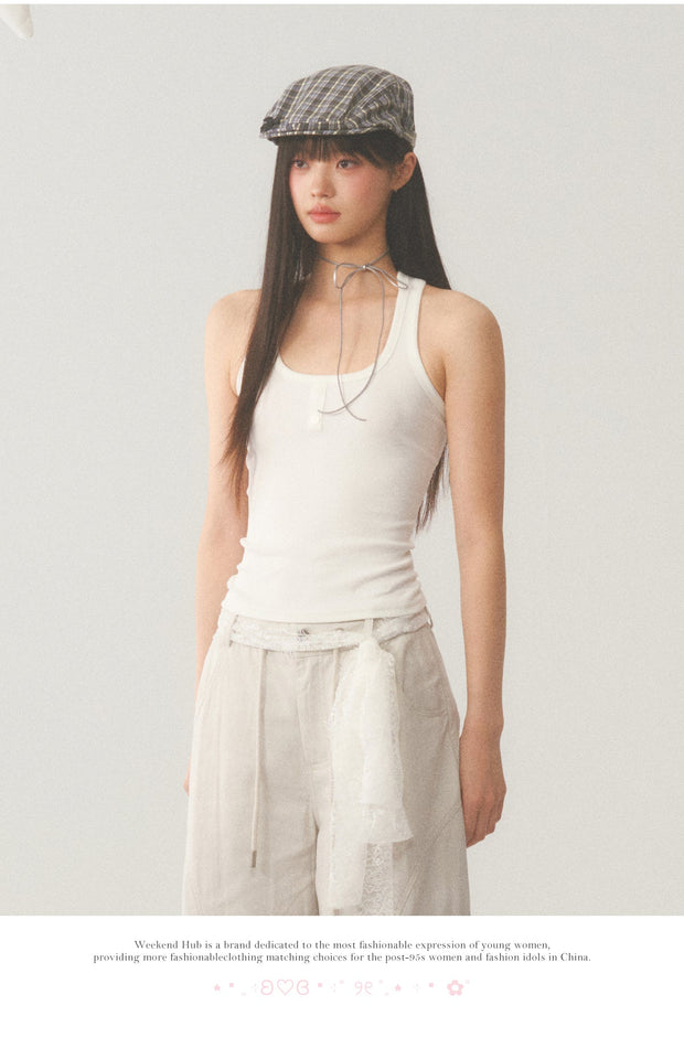Lace Back Camisole Top