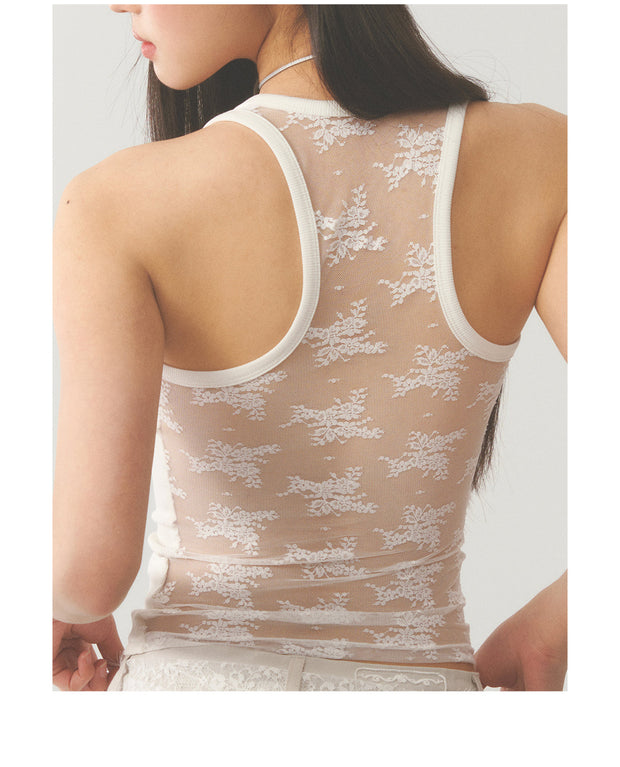 Lace Back Camisole Top
