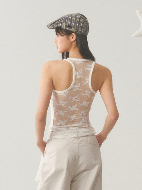 Lace Back Camisole Top