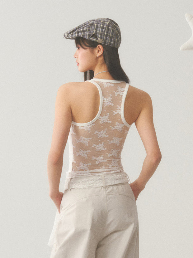 Lace Back Camisole Top