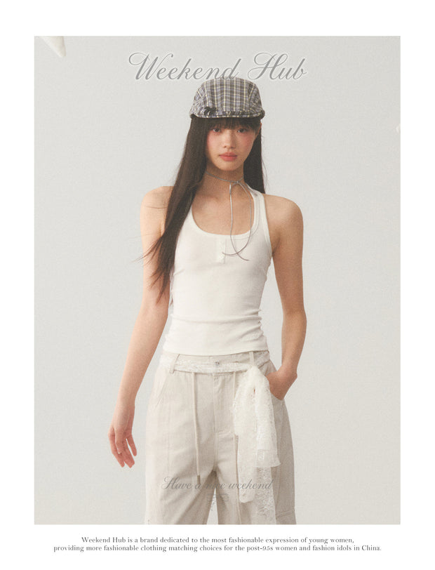 Lace Back Camisole Top