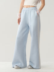 Light Blue White Lace Trim Pants