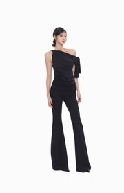 One Shoulder Tie Strap Top