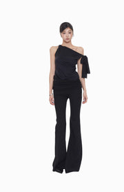 One Shoulder Tie Strap Top