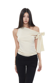 One Shoulder Tie Strap Top