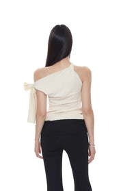 One Shoulder Tie Strap Top