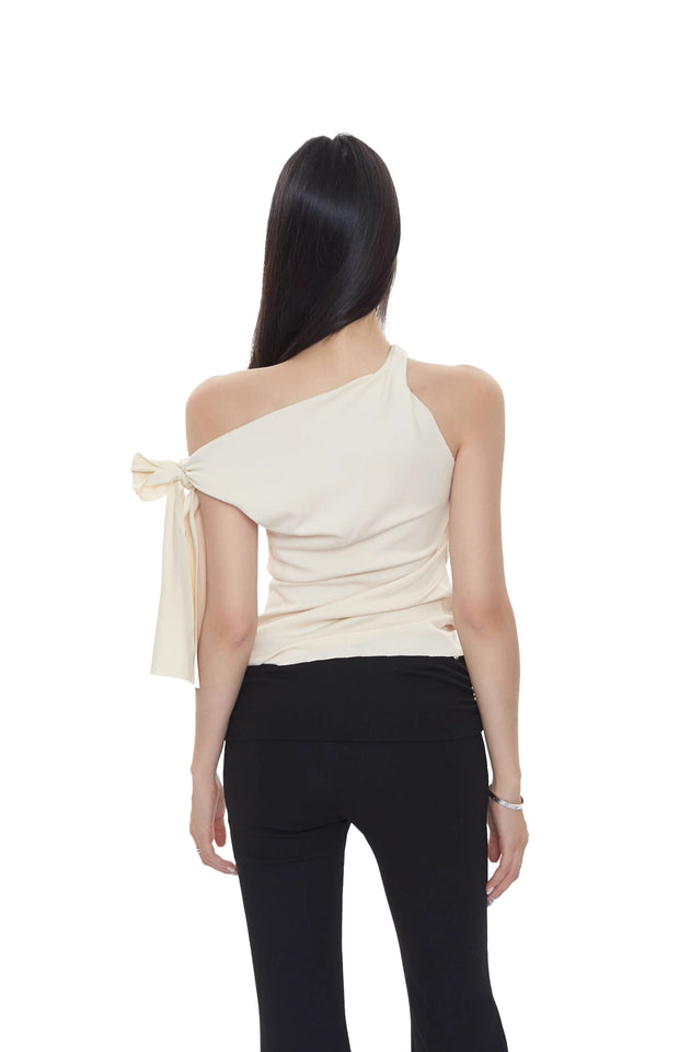 One Shoulder Tie Strap Top