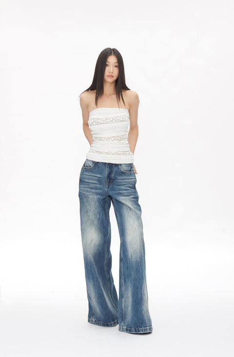 Lace Lined Tube Top
