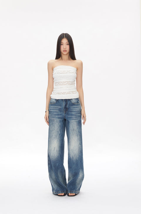 Lace Lined Tube Top