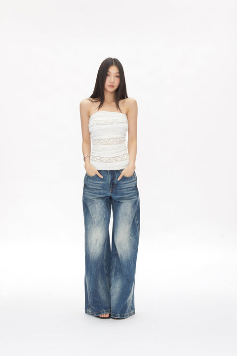 Lace Lined Tube Top