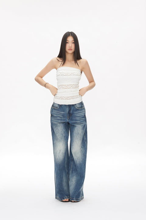 Lace Lined Tube Top