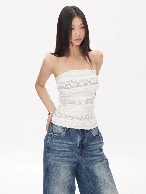 Lace Lined Tube Top