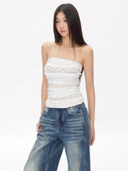 Lace Lined Tube Top