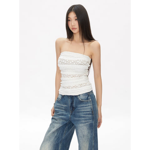 Lace Lined Tube Top