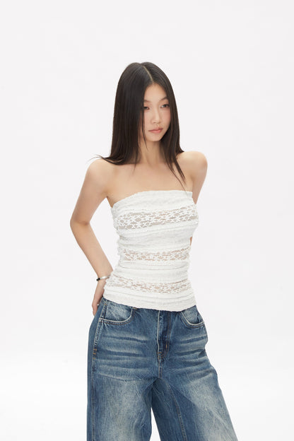 Lace Lined Tube Top