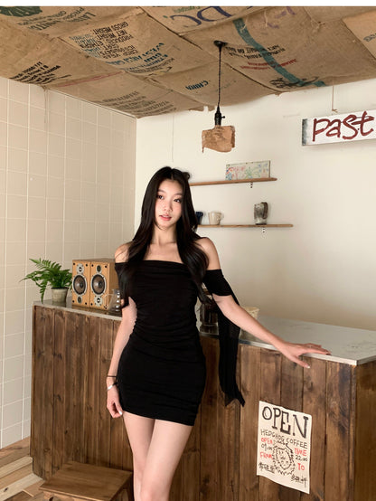 Arm Strap Shoulder Dress