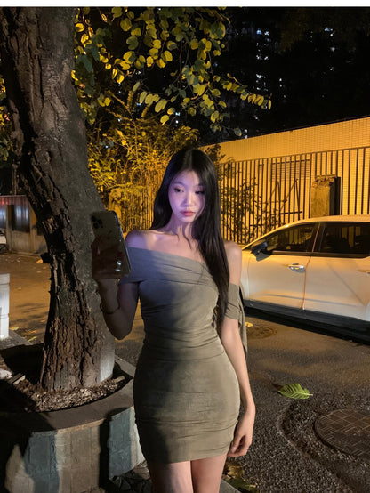 Arm Strap Shoulder Dress