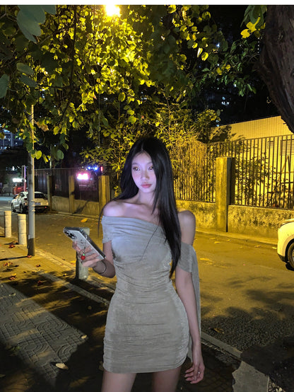 Arm Strap Shoulder Dress