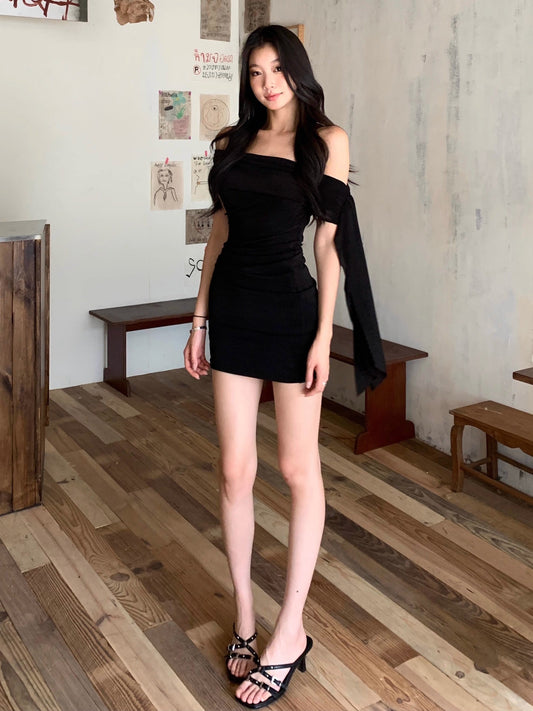 Arm Strap Shoulder Dress