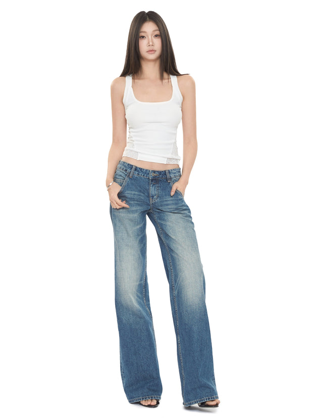 Lace Side Trim Tank Top