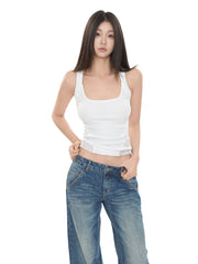 Lace Side Trim Tank Top