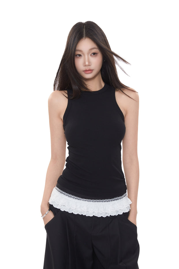 Lace Open Back Top