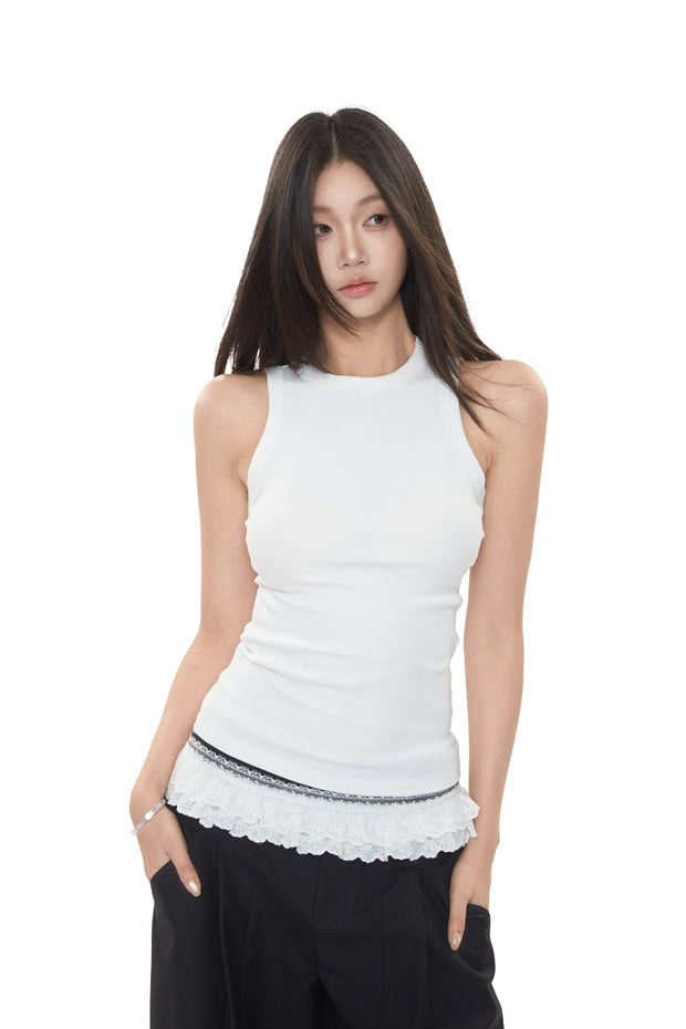Lace Open Back Top