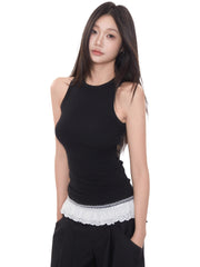 Lace Open Back Top