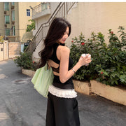 Lace Open Back Top