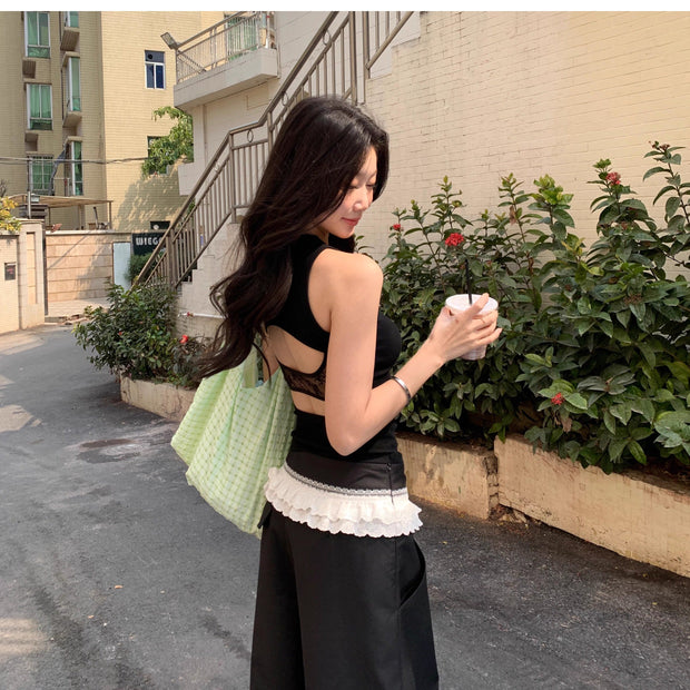 Lace Open Back Top
