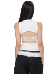 Lace Open Back Top